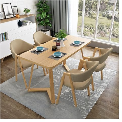 Modernes Büro-Empfangstisch-Set mit Stühlen, Verhandlungs- und Besprechungstisch, stilvolle Esszimmertisch-Kombination für Empfangsbereiche, perfekt für Clubs & Meetings