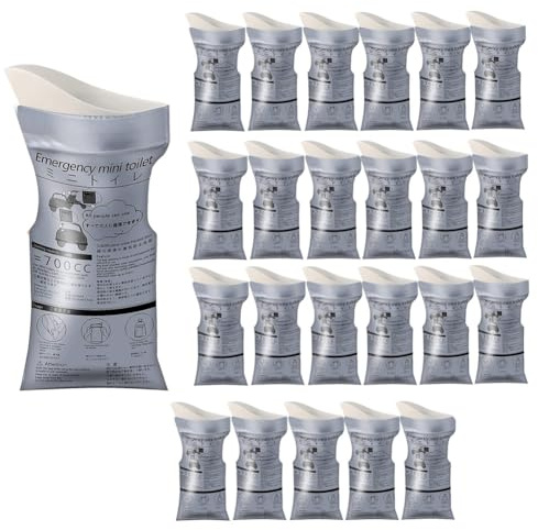 Fobufue 24 PCS Disposable Urine Bag,700ML Emergency Mini Toilet for Camping Road Trip Jam, Urine Bag Pee Bags Travel Urinals