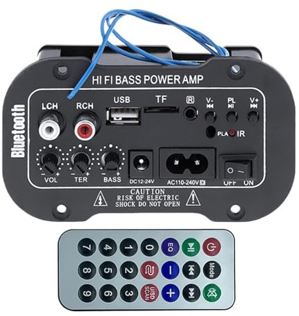 ZKLGS Amplificatore Audio, Woopker Scheda di decodifica Amplificatore Digitale 25-30W Amplificatore Audio Fai da Te USB Radio FM Lettore TF Subwoofer