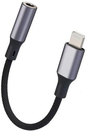 [Apple MFi-Zertifiziert] Adapter iPhone Kopfhörer, Lightning auf 3,5‑mm-Kopfhöreranschluss Adapter Aux Audio KlinkeAdapter für iPhone 13/12/11/11 Pro/XR/X/XS/8/8Plus Unterstützt alle iOS