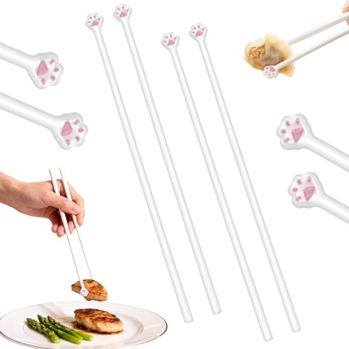 Katzenpfoten Essstäbchen,Cat Paw Chopsticks,Cat Paw Essstäbchen, PQKL-party Süße Sushi Stäbchen, Wiederverwendbare für Party,Tierliebhaber,Küche,Restaurant