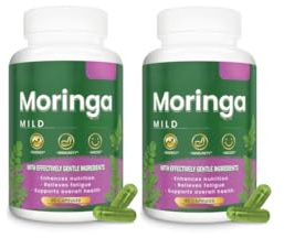 Moringa, 90 unidades, hoja pura de Moringa oleifera, con vitaminas y aminoácidos,2PCS