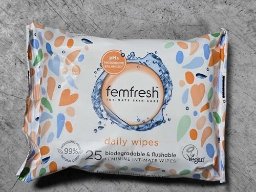 Femfresh Hygiène intime 25 lingettes biodégradables Fraîcheur féminine x 6 paquets