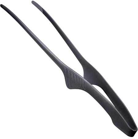 Professional Japanese Tongs for Chef and Kitchen Precision and Training 24 cm Stainless Steel 18/10 Black
