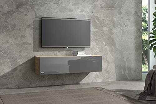 Wuun® TV Lowboard I 100cm-280cmI TV Board hängend Hängeschrank Wohnwand/Somero/Eiche