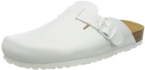 Lico Bioline Clog Unisex Erwachsene Hausschuh, Weiß, 39 EU