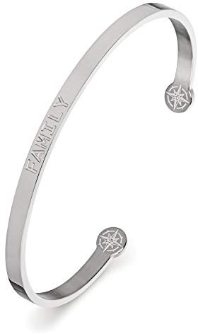 Brazalete de Mujer KISTANIO con el Dicho Grabado - Familia - Ban-FAM-SI