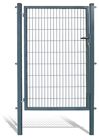 Koll Living Gartentore für Stabmattenzaun mit 120 cm Breite - Farbe und Höhe wählbar - inkl. Pfosten und Befestigungsmaterial (H 180 x B 120 cm, anthrazit)