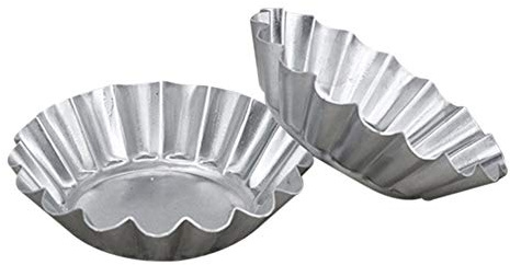 Arinda 20PCS Cake Cookie Mold Lined Mould Tin Baking Tools Non-Stick Egg Molds - Reusable Baking Tinplate Round Muffin Cup