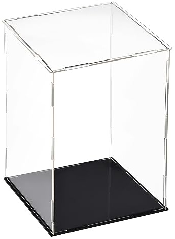 sourcing map Acryl Klar Vitrine Box Staubdichter Schutz 20x20x30cm | Würfel Sammlerstück Ausstellungsbox