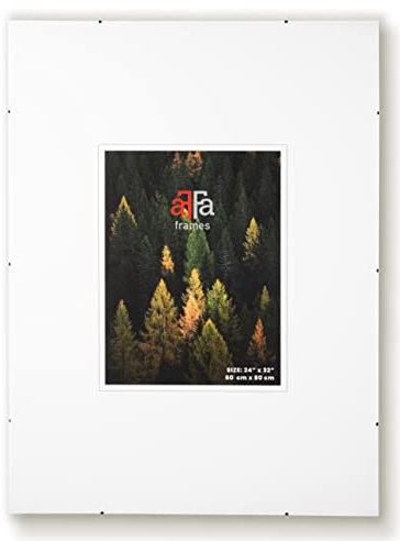 aFFa frames Rahmenloser Bilderhalter mit Clips für Fotos und Poster, the frame, Posterrahmen, Plexiglas, HDF, bilderrahmen 60x80 cm
