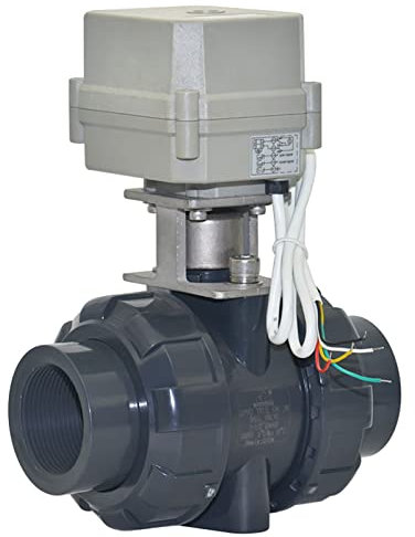 2 Zoll DN50 AC/DC9~24V Zweidrahtsteuerung Normalerweise geschlossener 2 Wege PVC kugelhahn