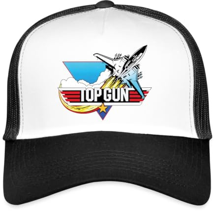 Spreadshirt Top Gun Fighter Kampfjet Logo Trucker Cap