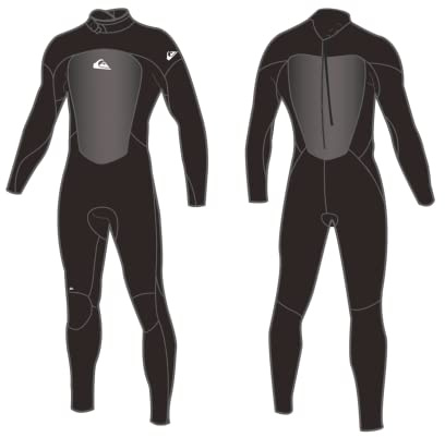 Quiksilver Boys 4/3 Prologue Back Zip GBS Wetsuit - Black | 8