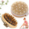 Yolistar 2 Pezzi Beauty Dry Brushing Body Brush Spazzola per il Massaggio a Secco del Corpo, Massaggiatore in Legno Anti Cellulite, per Migliora la Circolazione con Azione Esfoliante