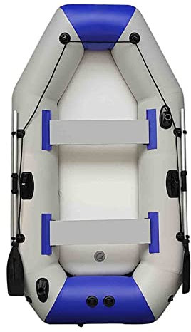 FJAUOQ Schlauchboot für 5 Personen Paddelboot aufblasbar mit 2 SitzbänkenRuderboot PVC mit Luftpumpe Paddel Tasche Reparaturset,300x140cm