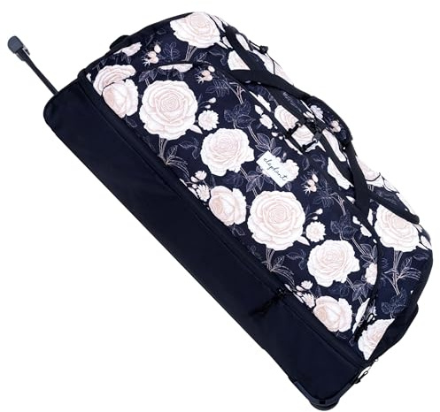 Elephant Trolley Reisetrolley Travel Tasche Large 80 cm 13025 Black Flower | Reisetasche Gepäck 100-135 Liter Trolly Herrn Damen Tasche Schullandheim Weichgepäck Schiffsreise