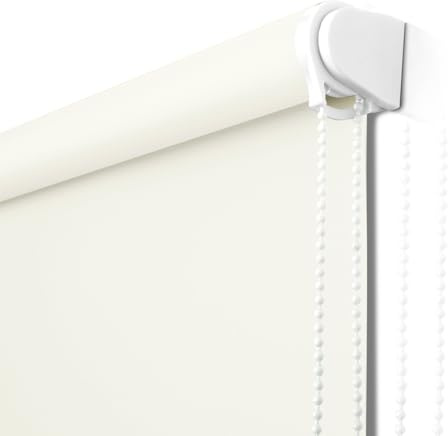 NUTRO CHILL Roller Window Blinds, Blackout Shades for Indoor Windows with Thermal Insulated, UV Protection Roll Down Blackout Blinds for Home and Office (45 W x 68 L, Beige)