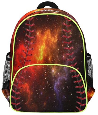 WowPrint Softball-Galaxie-Weltraum-Kinderrucksäcke für Mädchen, Jungen, Kinder, Nebula-Galaxie, niedlicher kleiner Kleinkind-Rucksack, Schule, Kindergarten, Büchertasche, Reisen, lässiger