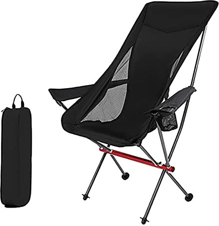 GONGGUJ Klappbarer Stuhl, Ultraleicht, hohe Rückenlehne, klappbar, hohe Rückenlehne, für Outdoor, Camp, Strand, Picknick, Angeln, gut