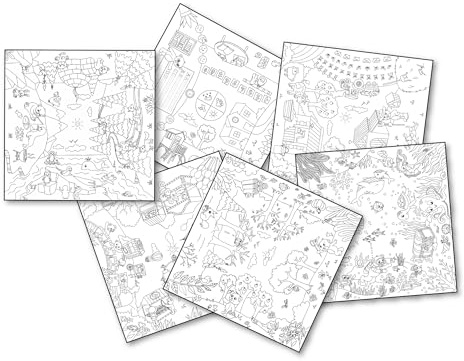 Smoby - XXL-Ausmalblätter – 10 kreative Motive – Hochwertiges Papier – Fördert die Kreativität – Perfekt für KID Kreativtisch – für Kinder ab 3 Jahren