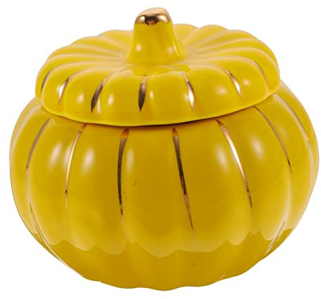 TOPBATHY 3 Pz Tazza in Ceramica Zucca Ciotola Di Inaugurazione Della Casa Ciotola Del Cibo Zuccheriera Per Snack in Ceramica Di Casseruola Zuppiera Con Coperchio