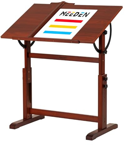 MEEDEN Adjustable Art Drafting Table: 35.5 x 23.5 Artist Drawing Desk - Solid Beech Wood Craft Studio Table - Large Tilting Tabletop for Adults Artists Wrtiting Working Painting