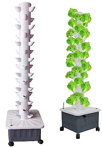 GLFNB Tour hydroponique – Système de Culture hydroponique pour Herbes, Fruits et légumes d'intérieur – Tour aéroponique avec Pompe hydratante, minuterie, Adaptateur