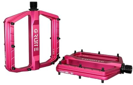 SHUNMIN Fahrradpedale Mountainbike Komfort Pedal Lager Fahrrad Flache Pedal Aluminium Legierung MTB Pedale(Pink)