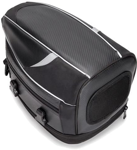 Bolsa Trasera Moto Bolsa Trasera Motocicleta Negra Impermeable Viaje Para El Asiento Trasero Gran Capacidad Bolsa Moto Asiento(Black)