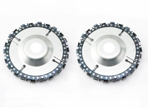 Pro Bamboo Kitchen 2PCS Grinding Machine Wood Carving Electric Saw Blade Stainless Steel Attachment Chain Saw Blade Woodworking Saw Tea Tray Cutting Blade for 4-1/2 Inch Angle Grinder