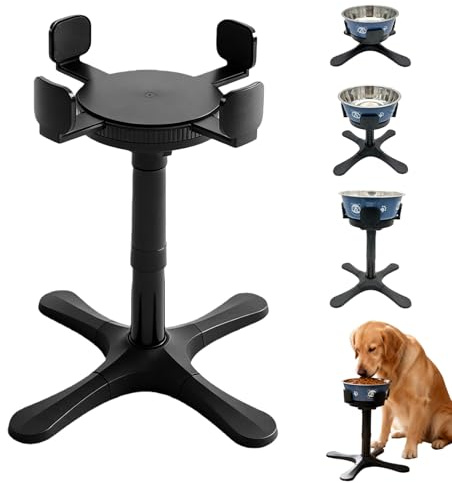 Support De Gamelle pour Chien, 3 Hauteurs Ajustables Porte Gamelles, Gamelle Chien Surélevées, pour Petits, Moyens Et Grands Chiens, Hauteur Et Largeur Réglables