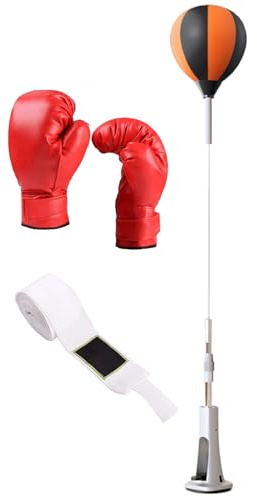 freestandings Reflex Bag Kit, Height Adjustable Punching Bag With Stand And Gloves, Free Standing For Speed, Reaction & Fitness Training - Stress Relief Workout For Adults, Teens & Kids - Home Gym Use