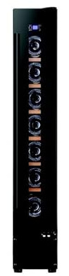 Cookology Essentials AEWC150BK 15cm Built-Under Wine Cooler - Black - 7 Bottle Capacity - Touch Control Blue Display - Compressor Cooling - White LED Light