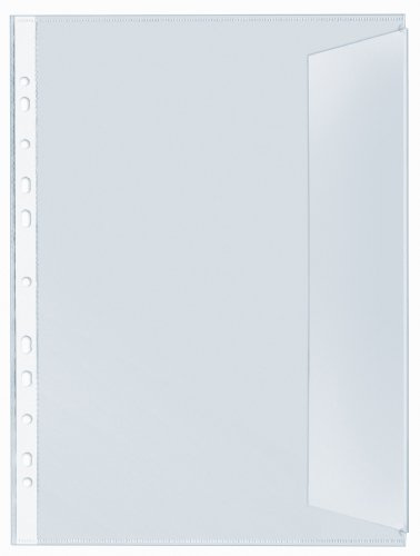 VELOFLEX - Dokumentenhüllen DIN A4 dokumentenecht, 10 Stück | Transparent farblos, Innenmaß 220 x 305 mm, PP-Folie 130 my, Eurolochung, weißer Heftrand
