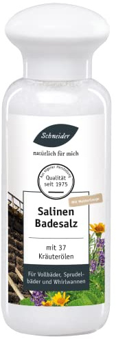 Saunabedarf Schneider, mit 37 Alpenkräutern, Salinen-Badesalz mit Mutterlauge, Salz für Badewanne, Vorbeugung Gelenkbeschwerden, 300g
