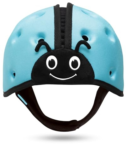SafeheadBABY Soft Baby Head Protector Helmet for Crawling and Walking 7–24 Months – Ultra-Lightweight & Breathable Infant Safety Helmet That Grows with Your Baby (Head Circ. 40–52 cm) – Ladybird Blue