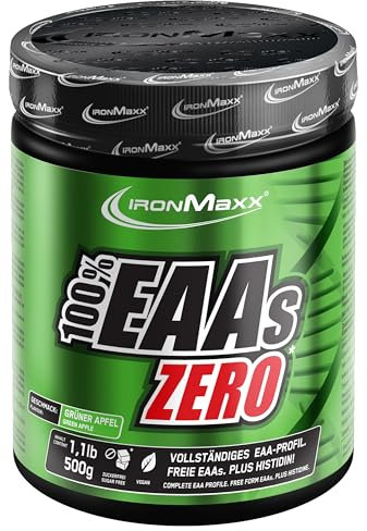 100% EAAs Apple 500g - EAAs Pulver hochdosiert, Vegan und zuckerfrei, 8 essentielle Aminosäuren zur Ergänzung deiner Sporternährung