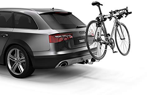 Thule Helium Pro Hanging Bike Rack - Carries 3 Bikes - Lightweight Hitch Bike Rack - Fits 2 and 1.25 receivers - Quick Tool-Free Installation - Tilts for Trunk Access - 112lb Load Capacity