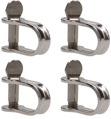 AB Tools 5mm Stainless Steel Strip Dee Shackle 4 PACK
