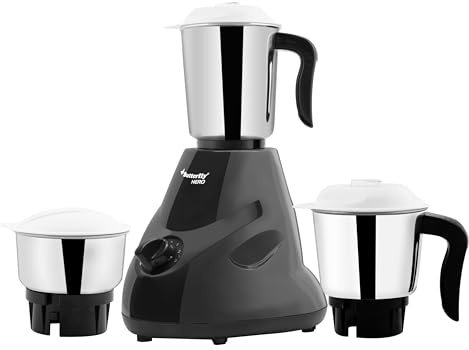 Butterfly Hero 500 Watt Mixer Grinder with 3 Jars (Indian Plug)