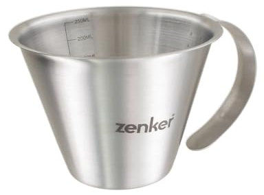 Misurino con parte graduata all'interno 250 ml in acciaio. 10x5x7,5cm