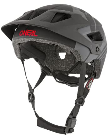 O'NEAL | Mountainbike-Helm | Enduro All-Mountain | Belüftungsöffnungen für Kühlung, Polster waschbar, Robustes ABS | Helmet Defender Nova | Erwachsene | Schwarz Grau | Größe L/XL