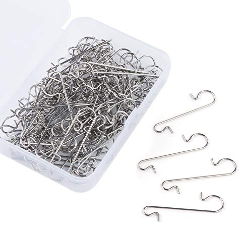 ilauke 100x Kugelaufhänger für Weihnachtsbaumschmuck, S Haken Klein Schnellaufhänger, Aufhänger für Christbaumkugeln, Perfekt für Weihnachtskugeln, Wiederverwendbar
