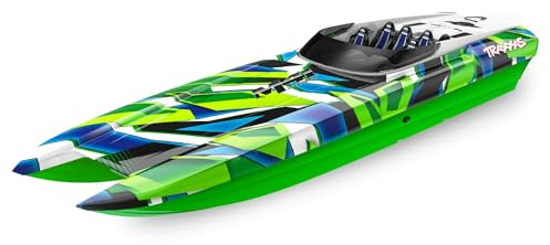 TRAXXAS DCB M41 GRÜN-X 40ZOLL BRUSHLESS Catamaran-RENN-Boot OHNE AKKU/LADER