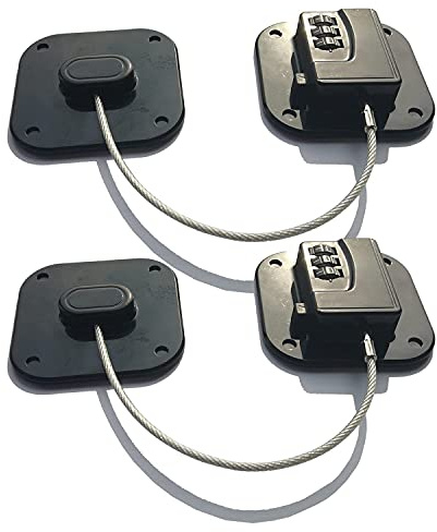 YEYA Upgraded Refrigerator Door Lock with Combination for Adults, Lock for Fridge, Freezer, File Cabinets, Desk Drawers, Locker, Child Safety Latch, Easy Install No Drlling 2 Pack