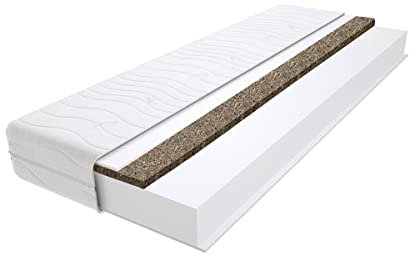 Godre Schaumstoff Matratze 90x220 cm Doppelmatratze, H3 & H4 Komfortschaummatratze 16 cm Hoch Seegras mit Klimafaser, Hypoallergen, HR-Schaum, Wendematratze Trento Gras Max