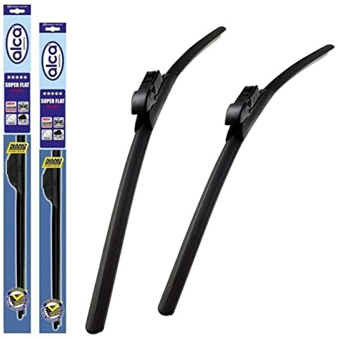 Fits Ssangyong Musso 2018-onwards alca Germany Super Flat Windscreen Wiper Blades 2620ST ASF2620ST