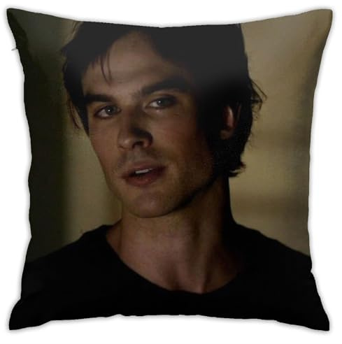 Ian-Somerhalder Federa per Cuscino da Tiro Fodera per Cuscino Quadrato Fodera per Cuscino per Divano Divano Camera da Letto Soggiorno Ufficio Casa Decorazioni per Auto 18 X 18 Pollici