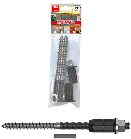 TOX 073671121 Thermo Proof Wood Schwerlast-Abstandsmontagesystem, Silber, M12 x 230 mm